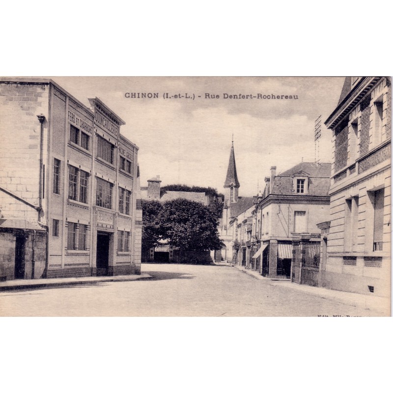 CHINON - RUE DENFERT-ROCHEREAU - LA QUINCAILLERIE - CARTE NEUVE.