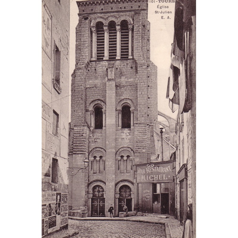 TOURS - EGLISE ST JULIEN - CARTE NEUVE.