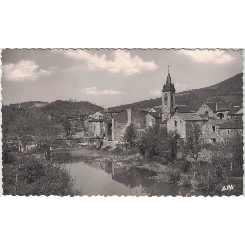 LAROQUE FAYET - VUE GENERALE - AVEC LE PONT SUR LANUEJOULS - CARTE NEUVE.