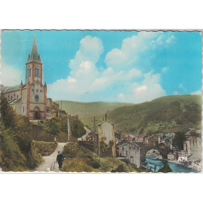 CAMARES - L'EGLISE ET LA VALLEE DU DOURDOU - CARTE AVEC TEXTE.