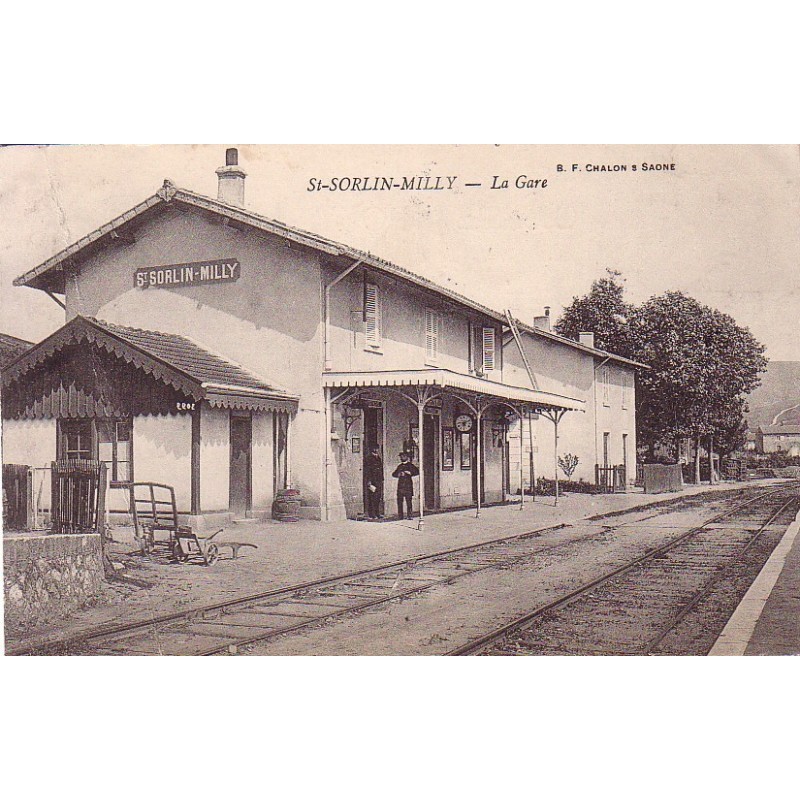 SAONE ET LOIRE - ST SORLIN-MILLY - LA ROCHE-VINEUSE - CARTE DATEE DE 1905.