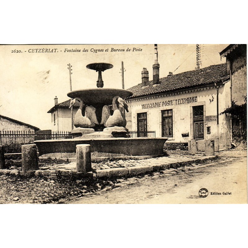 CEYZERIAT - LA POSTE - TELEGRAPHE POSTE TELEPHONE - ET LA FONTAINE.