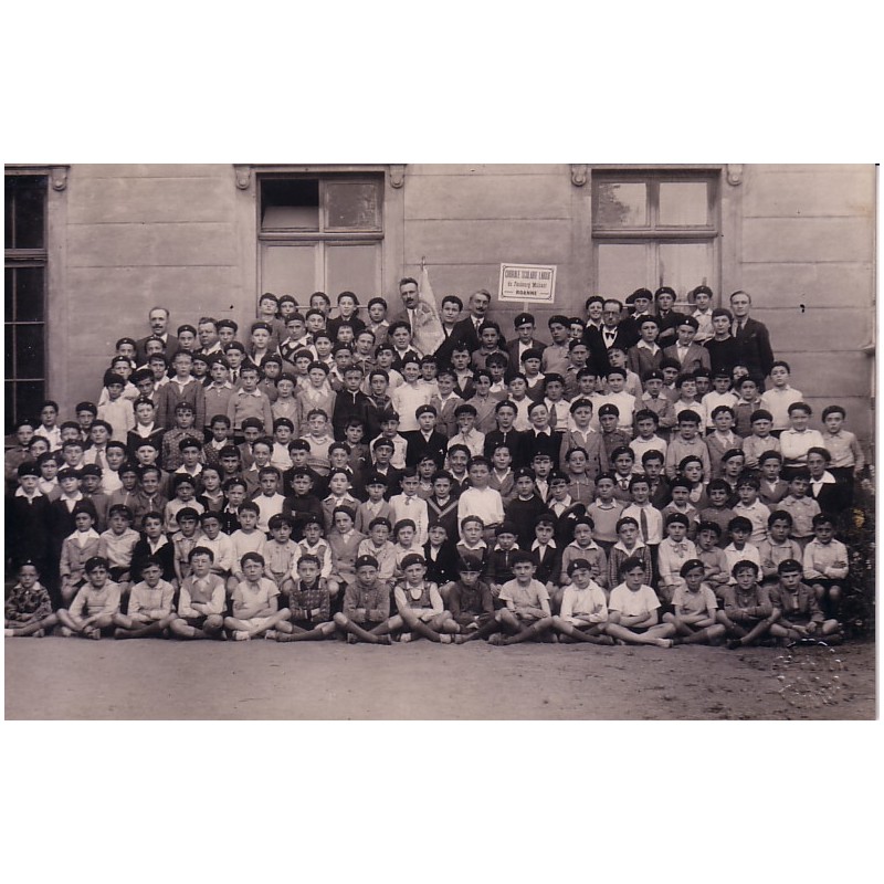 LOIRE - ROANNE - LA CHORALE SCOLAIRE LAIQUE FAUBOURG MULSANT - SUPERBE CARTE PHOTO.