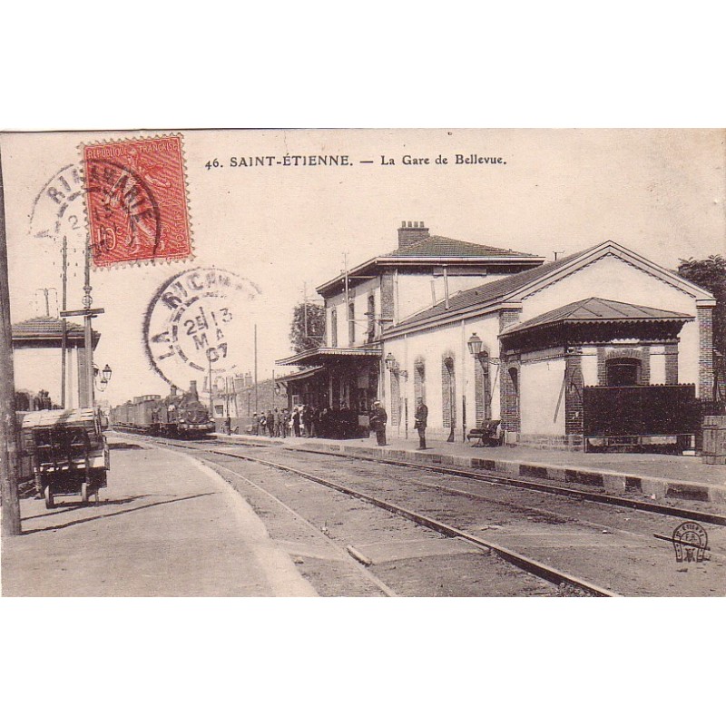 SAINT-ETIENNE - LA GARE DE BELLEVUE.