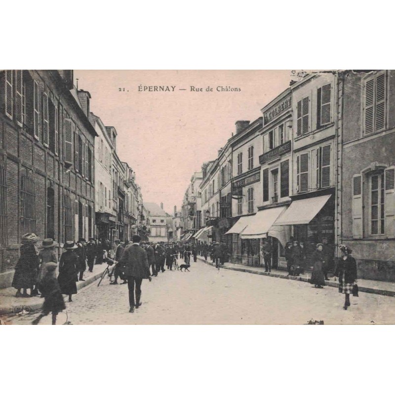 EPERNAY - RUE DE CHALONS - CARTE DATEE DE 1919.