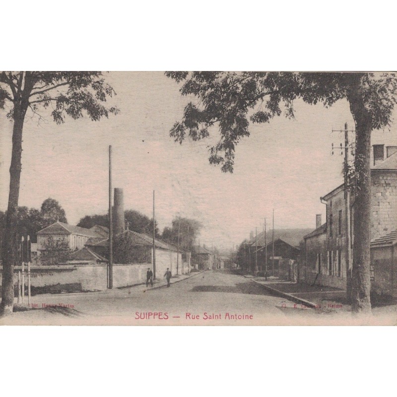 SUIPPES - RUE SAINT ANTOINE - CARTE NEUVE.