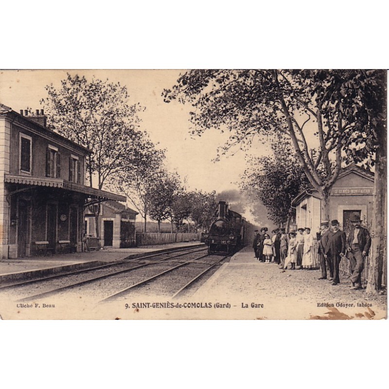 SAINT-GENIES DE COMOLAS - LA GARE - TRAIN ET ANIMATION.