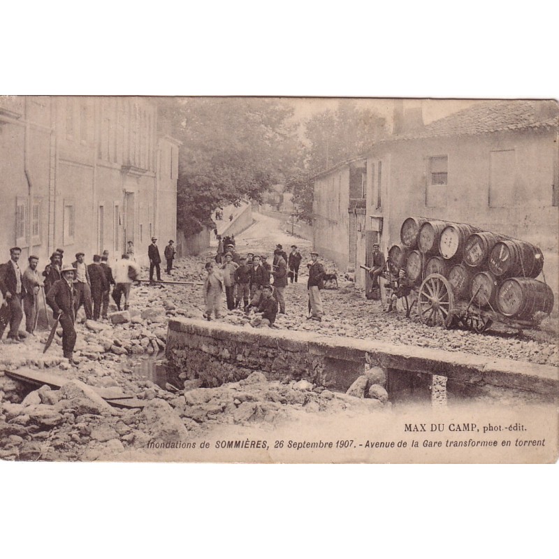 SOMMIERES - INONDATIONS DU 26 SEPTEMBRE 1907.