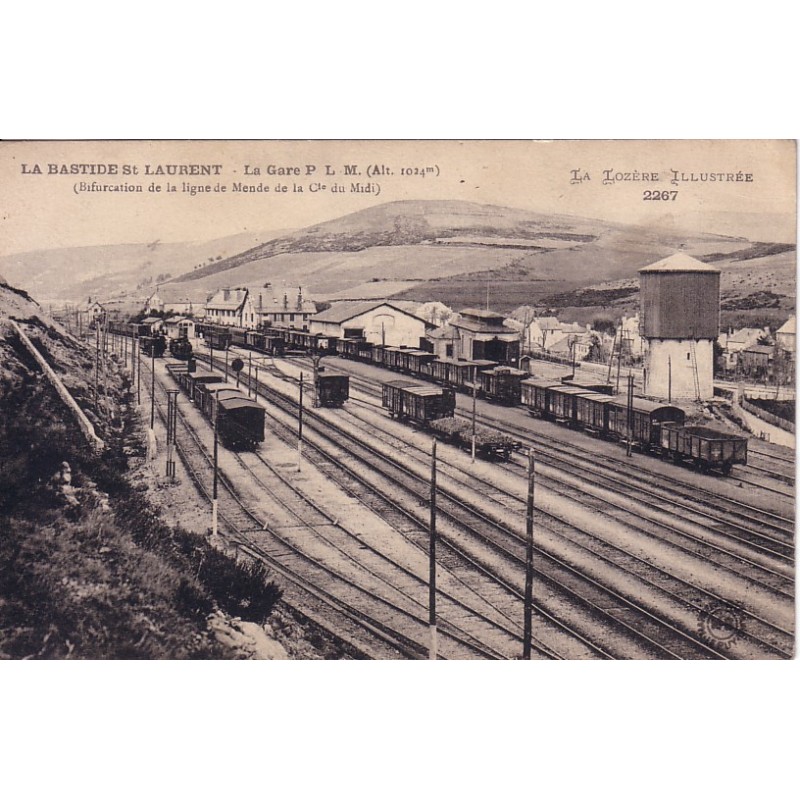 LA BASTIDE ST LAURENT - LA GARE P.L.M.  BIFURCATION DE LA LIGNE DE MENDE.