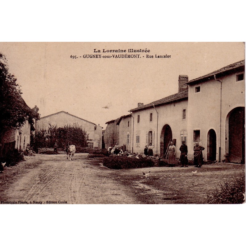 GUGNEY SOUS VAUDEMONT - RUE LANCELOT - CARTE NEUVE.