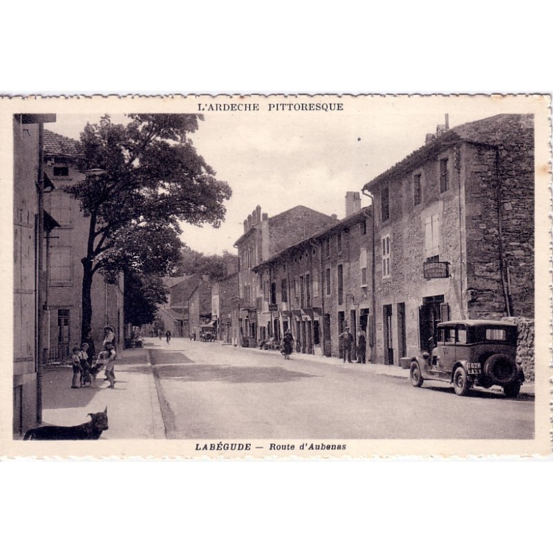 LABEGUDE - ROUTE D'AUBENAS. LA BOUCHERIE CENTRALE.