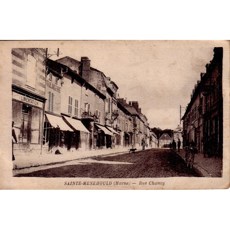 SAINTE MENEHOULD - RUE CHANZY - AVEC TEXTE.