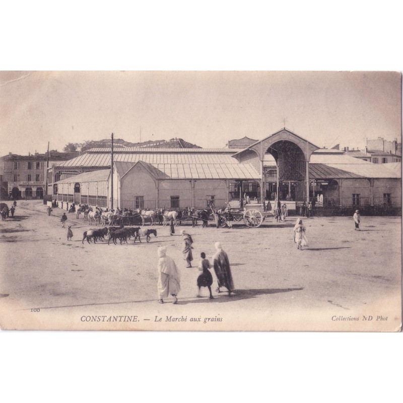 ALGERIE-CONSTANTINE-LE MARCHE AUX GRAINS.