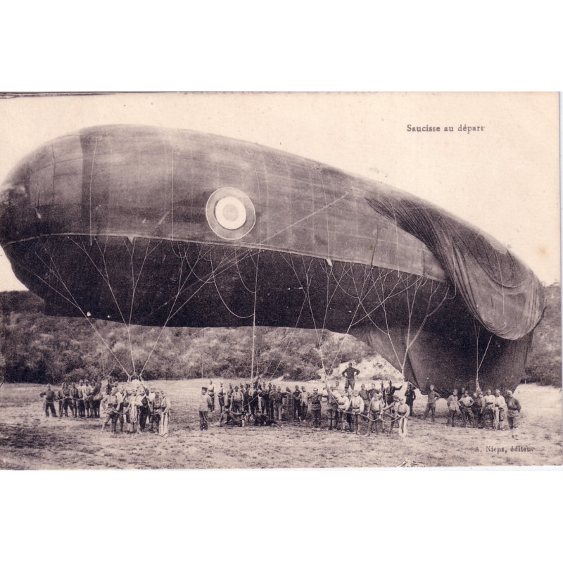 BALLON MILITAIRE-SAUCISSE AU DEPART