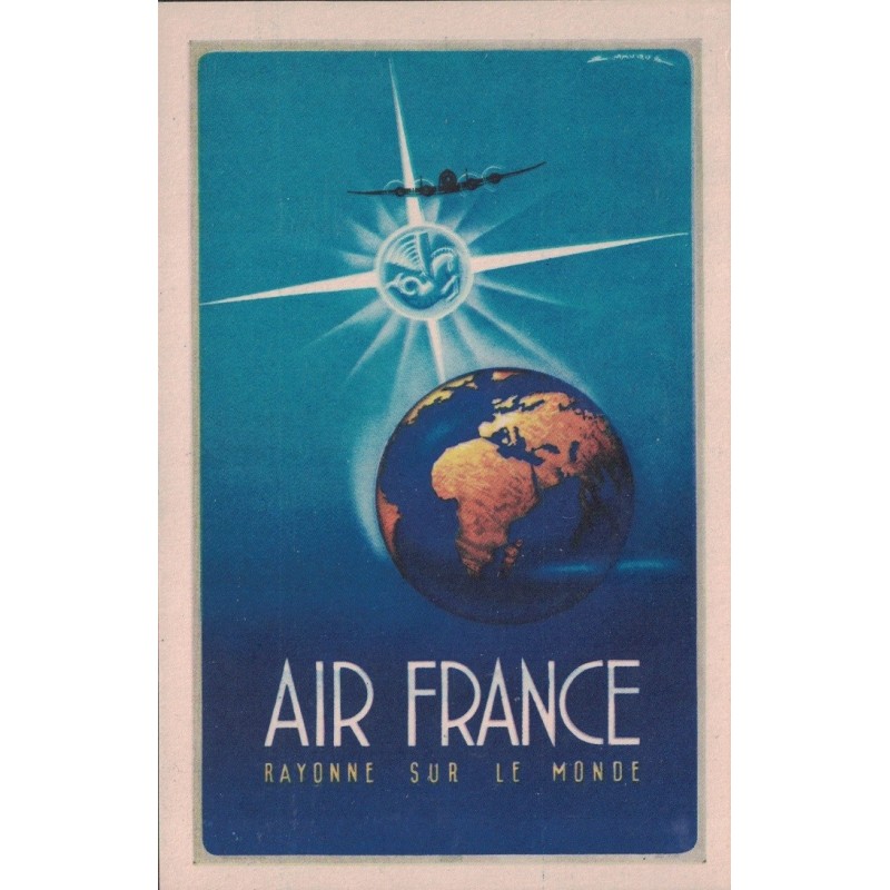 AIR FRANCE - CARTE POSTALE OFFICIELLE PUB - INDISPENSABLE POUR ILLUSTRER UNE COLLECTION AERIENNE 6