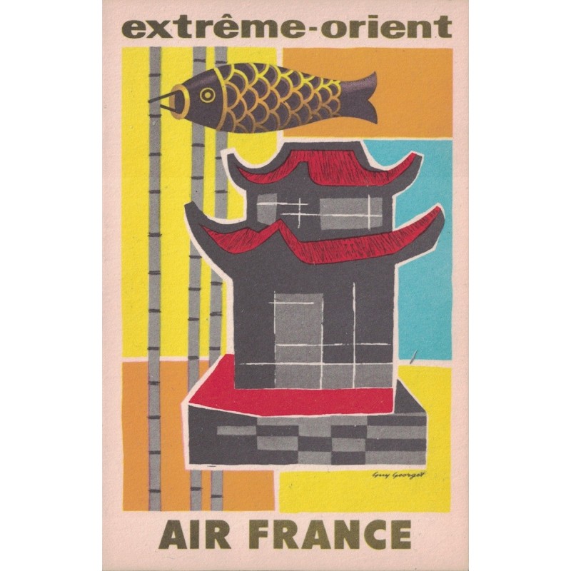 AIR FRANCE - CARTE POSTALE OFFICIELLE PUB - INDISPENSABLE POUR ILLUSTRER UNE COLLECTION AERIENNE 14