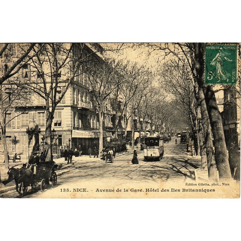 NICE - AVENUE DE LA GARE - HOTEL DES ILES BRITANNIQUES.