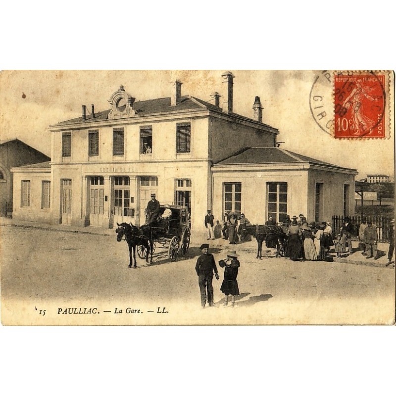 PAUILLAC - LA GARE - ATTELAGE - ANIMATION.