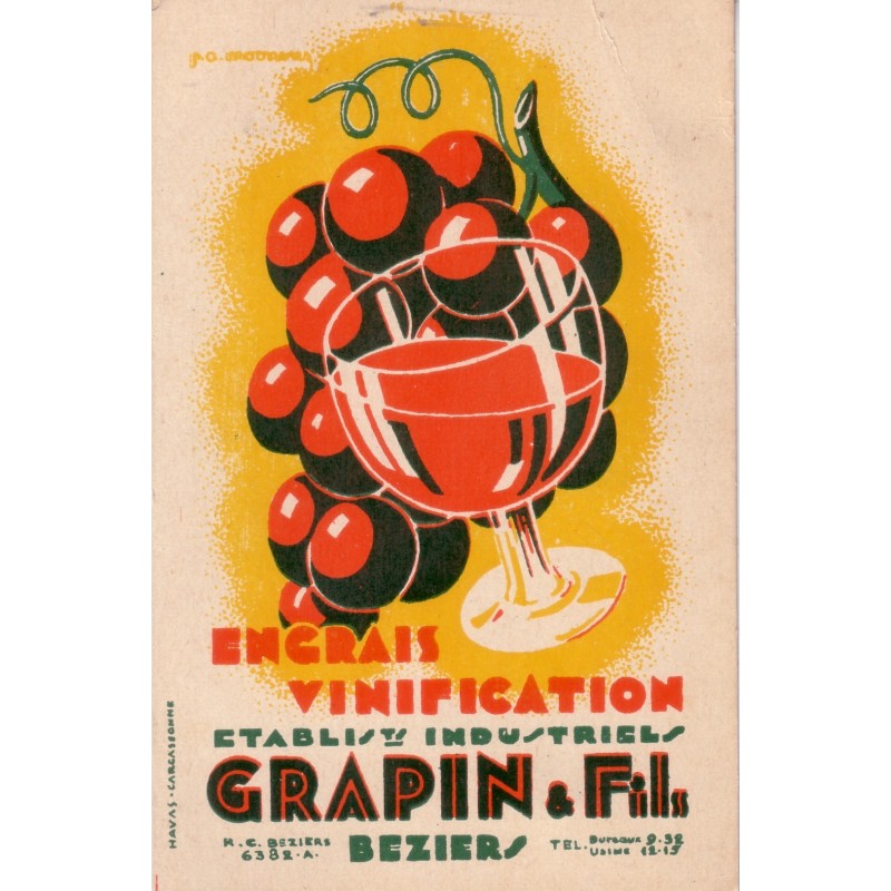 BEZIERS - ETS GRAPIN - ENGRAIS VINIFICATION.