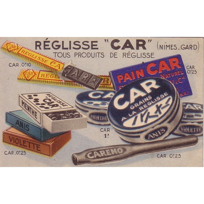 REGLISSE "CAR" TOUS PRODUITS DE REGLISSE - NIMES.