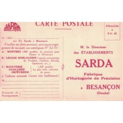 BESANCON - SARDA - CARTE POSTALE PUBLICITAIRE - MONTRES - HORLOGERIE (P1)