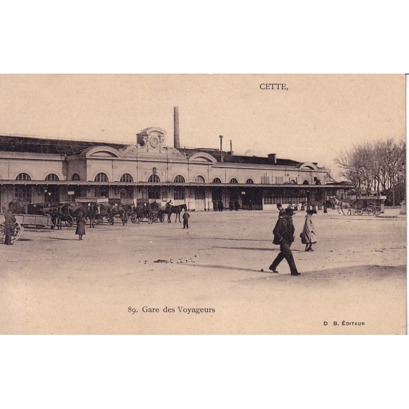 HERAULT - SETE (CETTE) - LA GARE DES VOYAGEURS - CARTE NEUVE.