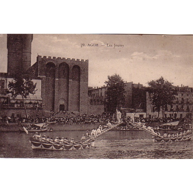 AGDE - LES JOUTES - CARTE DATEE DE 1918.