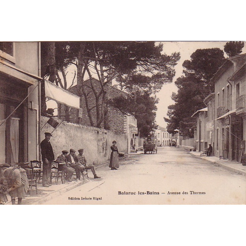 BALARUC-LES-BAINS - AVENUE DES THERMES - DATEE DE 1917.