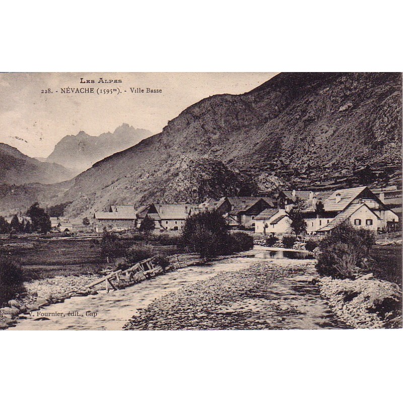 NEVACHES - VILLE BASSE - 1595 m - CARTE DATEE DE 1925.