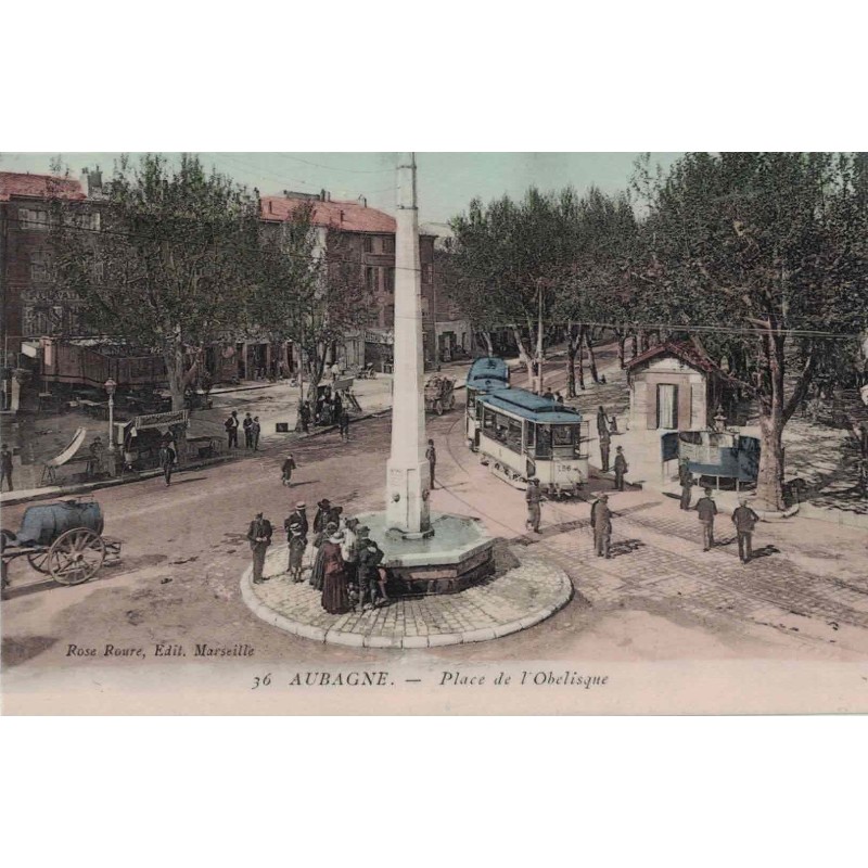AUBAGNE - PLACE DE L'OBELISQUE - 1906..