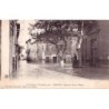 SORGUES - INONDATIONS DU 9 NOVEMBRE 1907 - RUE DE LA TOUR ET L'EGLISE.