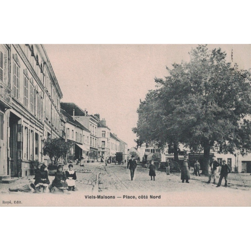 VIELS-MAISON - PLACE - COTE NORD - CARTE AVEC LONG TEXTE.