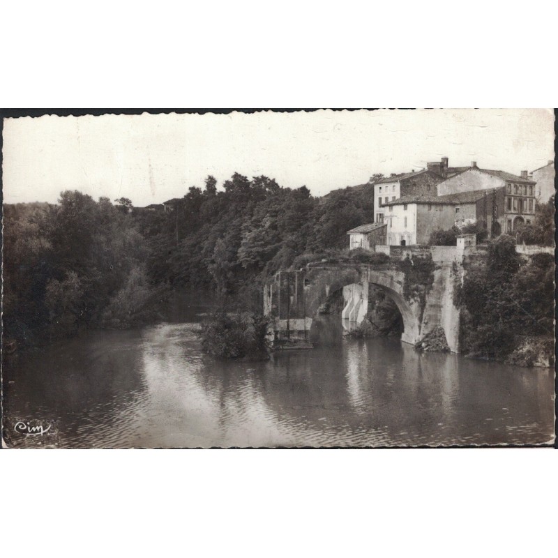 MAZERES SUR L'HERS - LES RUINES DU PONT VIEUX SUR L'HERS - CARTE DATEE DE 1970.