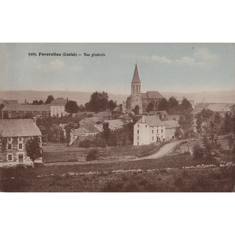 FAVEROLLES - VUE GENERALE - CARTE POSTALE NEUVE.