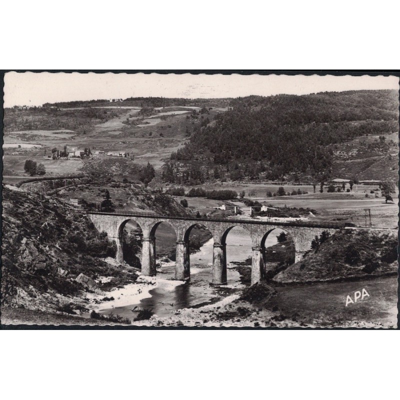 LANGOGNE - LIGNE PARIS-NIMES - LE PONT DES BRAS SUR L'ALLIER - CARTE POSTALE NEUVE.