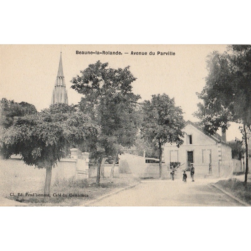 BEAUNE LA ROLANDE - AVENUE DU PARVILLE - CARTE AVEC TEXTE - PEU COURANTE.