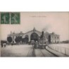 NANTES - LA GARE D'ORLEANS - LOCOMOTIVE DE FACE - CARTE DATEE DE 1918.