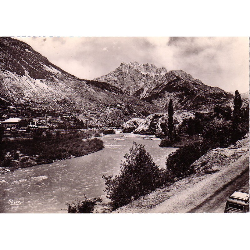 L'ARGENTIERE - ALT 984m - LA DURANCE - AU LOIN LA TETE D'AMONT - PIC DE MONTBRISON - CIME DE LA CONDAMINE - CARTE NEUVE.