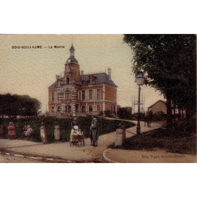 BOIS GUILLAUME - LA MAIRIE - CARTE AVEC TEXTE.