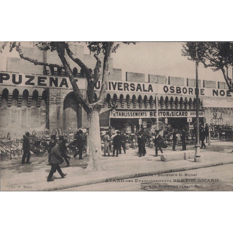 AVIGNON -  ETABLISSEMENT BERTON & SICARD - BOULEVARD ST MICHEL - STAND DE LA FOIRE DE PRINTEMPS AVRIL ET MAI - CARTE POSTALE NEU