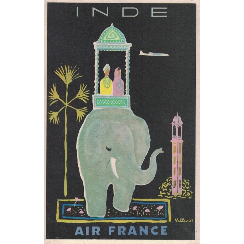 copy of copy of copy of AIR FRANCE - CARTE POSTALE OFFICIELLE PUB - INDISPENSABLE POUR ILLUSTRER UNE COLLECTION AERIENNE 9