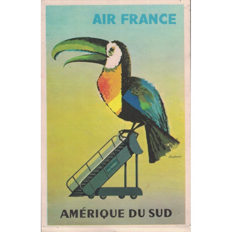 copy of copy of copy of copy of AIR FRANCE - CARTE POSTALE OFFICIELLE PUB - INDISPENSABLE POUR ILLUSTRER UNE COLLECTION AERIENNE