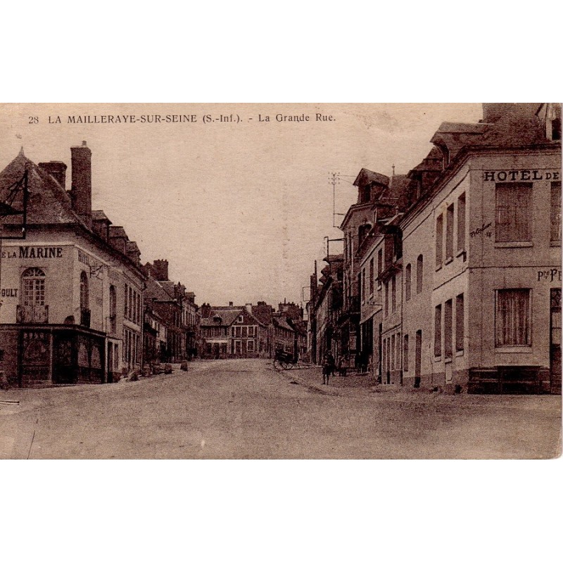 LA MAILLERAYE SUR SEINE - LA GRANDE RUE - CARTE DATEE DE 1936.