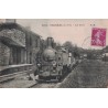 VAUREAL - LA GARE - LOCOMOTIVE AVEC CHAUFFEUR - GROS PLAN - CARTE DATEE DE 1933.