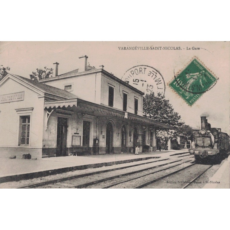 VARANGEVILLE SAINT NICOLAS - LA GARE - CARTE DATEE DE 1923.