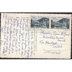 CALAIS - LA GARE MARITIME ET LA FLECHE - CARTE DATEE DE 1954.