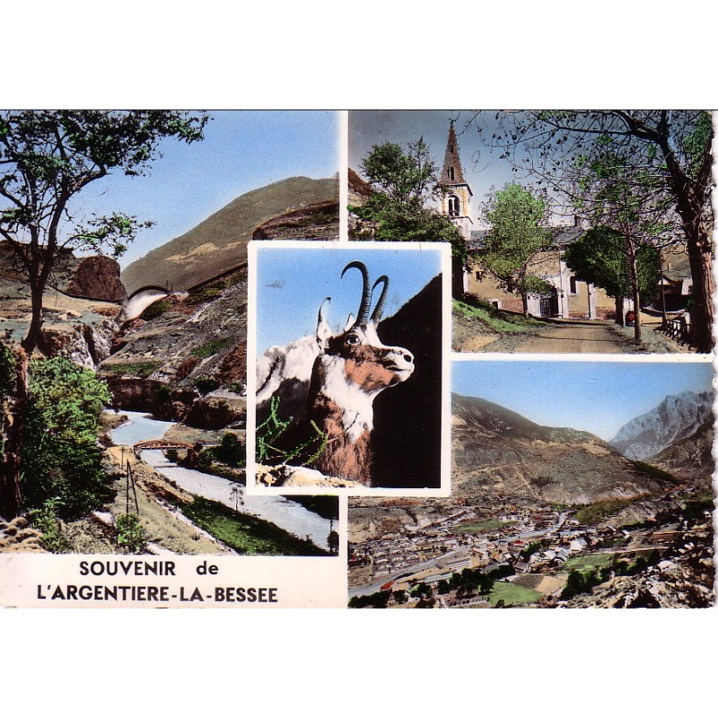 L'ARGENTIERE-LA-BESSEE - VUE DIVERSES - CARTE NEUVE AVEC DENTELURE.