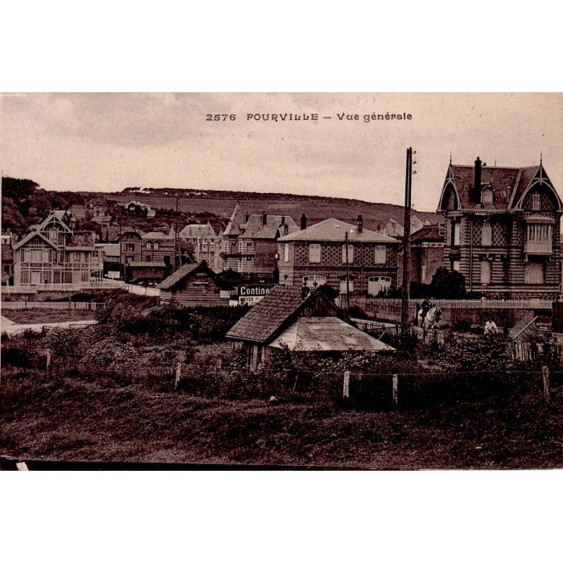 POURVILLE - VUE GENERALE -CARTE DATEE DE 1919.