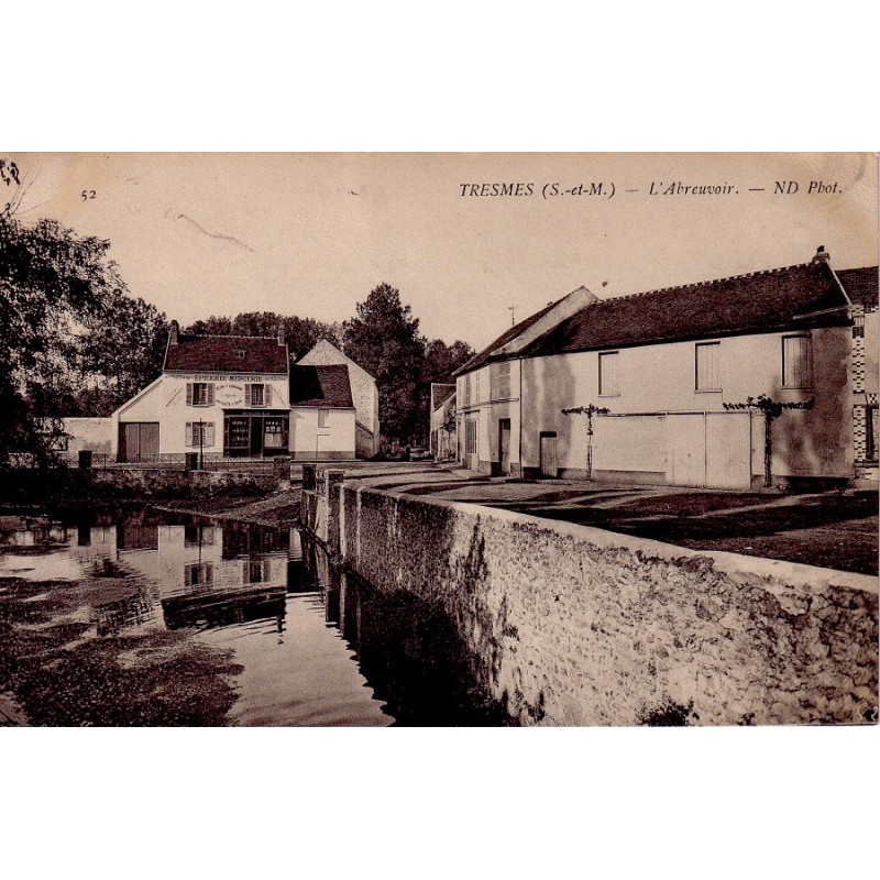 TRESMES - L'ABREUVOIR - CARTEDATEE DE 1918.