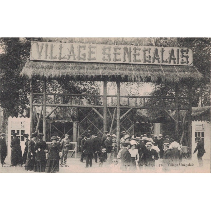 NANCY - EXPOSITION - VILLAGE SENEGALAIS - CARTE NEUVE.